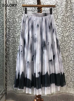 

High Quality Cotton Dress 2019 Summer Fashion Ladies Army Green Color Block Flower Print Mid-Calf Length Casual Work Dress OL