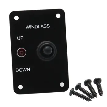 

Professional With LED Light Car Anchor Windlass UP/DOWN Toggle Switch Control Panel with Red Indicator Light for Marine Boat
