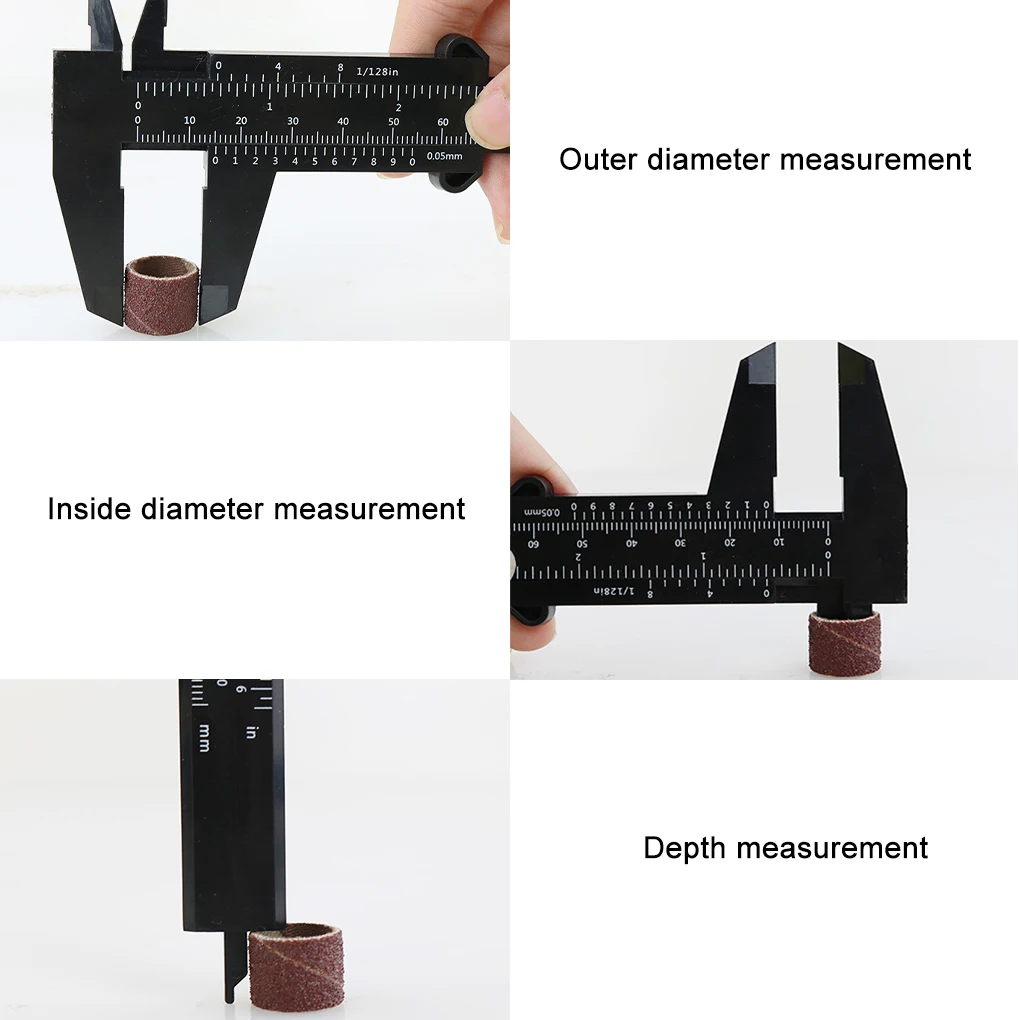 Tool Woodworking Metalworking Plumbing Model Making 80mm 150mm 0.5 Vernier Caliper Aperture Depth Diameter Measure Tool