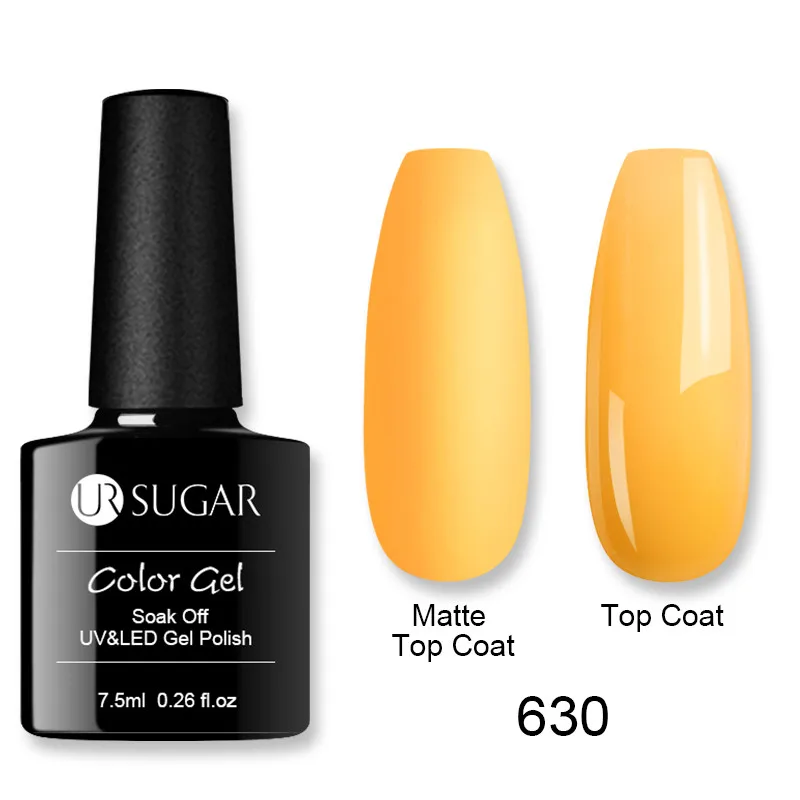 Ur Sugar 7,5 мл Гель-лак для ногтей гибридные лаки для маникюра ногтей Полупостоянный УФ светодиодный Гель-лак для дизайна ногтей базовое верхнее покрытие - Цвет: 630