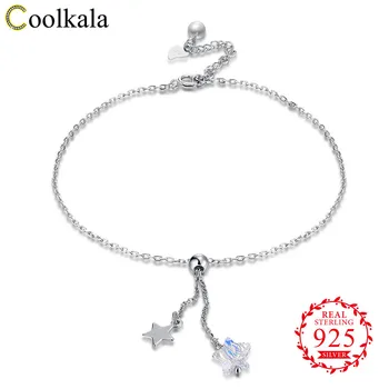 

Coolkala From Crystal gypsophila sterling silver anklet female