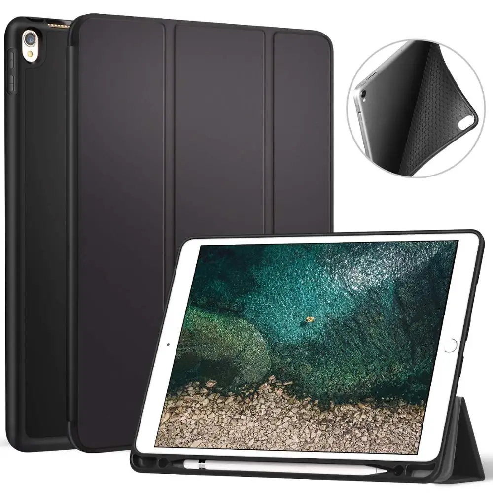 Чехол для iPad Air 10 5 &quot(3rd Gen) 2019/iPad Pro 5&quot 2017 с карандашом ультра тонкий мягкий ТПУ