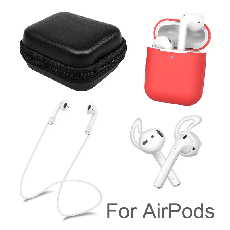Мягкий силиконовый чехол защитный комплект для Apple AirPods Bluetooth наушники ушной