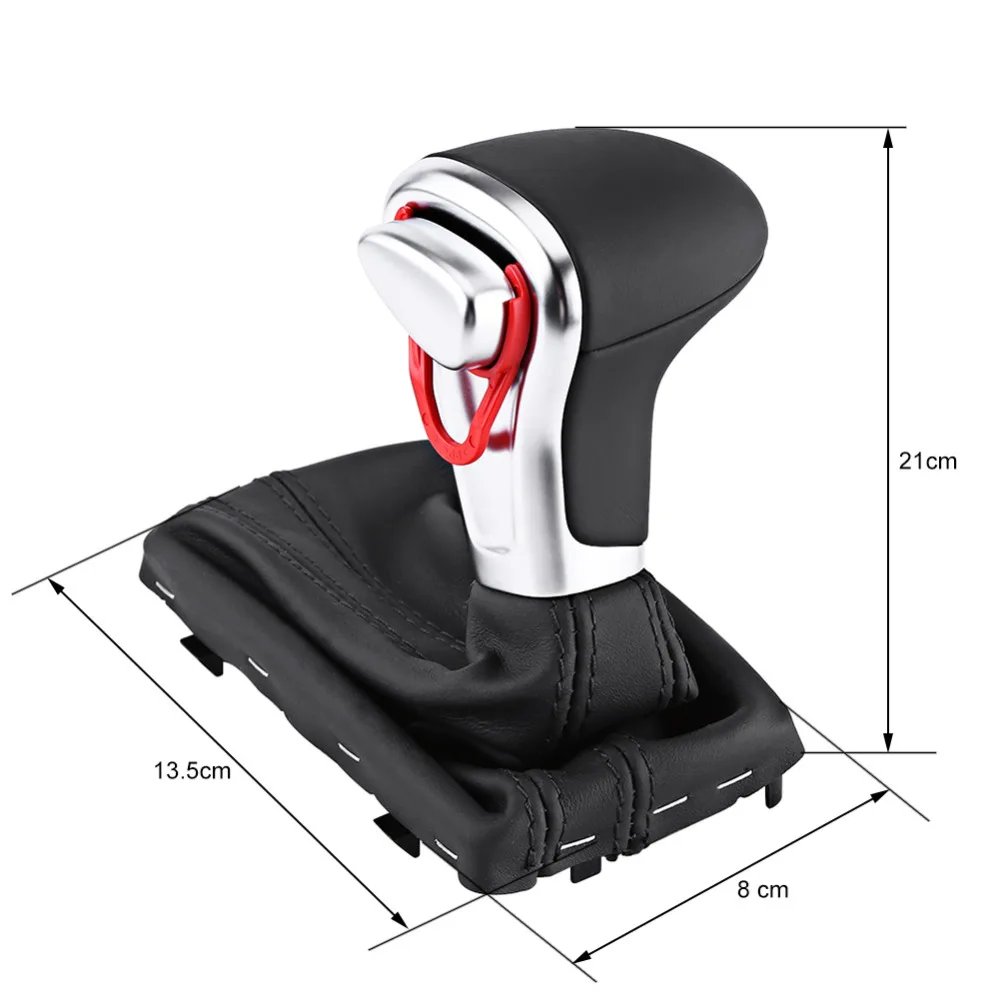 

Car Auto Gear Shift Knob Gaitor Boot Cover Black Leather For Audi A5 A4L Q5 B8 B8PA B9 2009-2016 Car Accessories