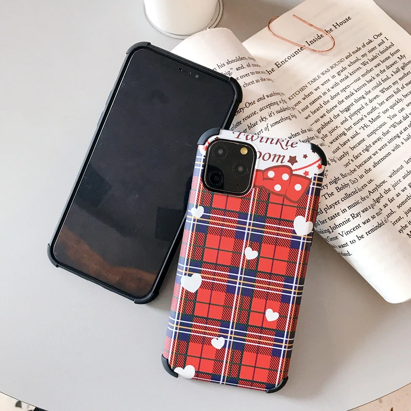 Британский ветер Рождество Медведь Анти-осень чехол для телефона для iphone 11promax XS Max X XR 8 7 6 Plus задняя крышка мягкий IMD чехол для телефона s