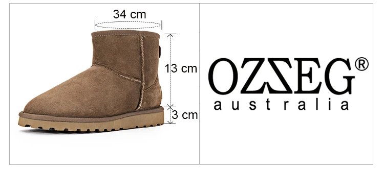 OZZEG; Роскошная брендовая Дизайнерская обувь; женские зимние ботинки на австралийском овечьем меху; ботильоны из натуральной кожи; Розовая обувь; большие размеры 44