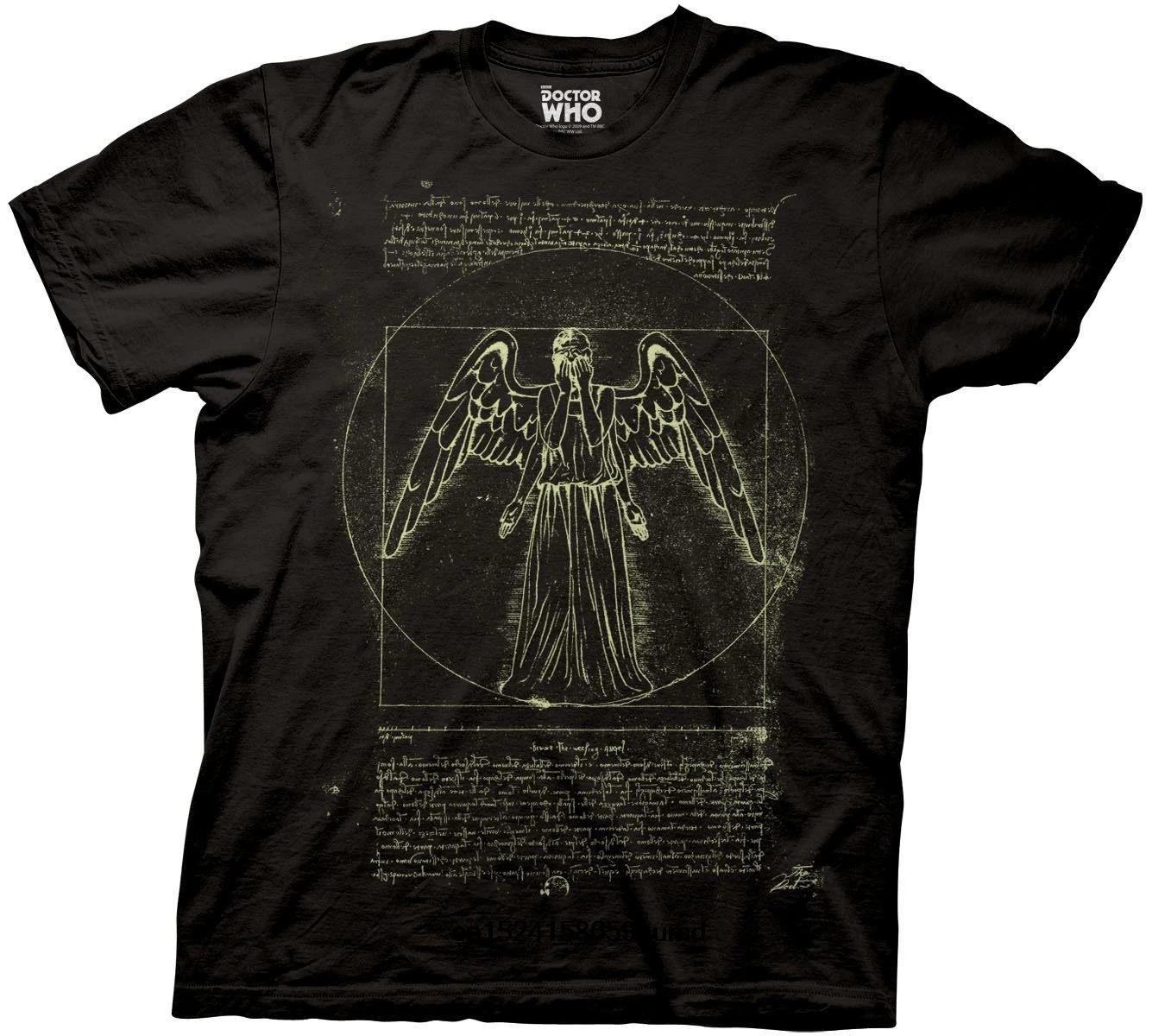 Funny Men t shirt Women novelty tshirt Doctor Who Vitruvian Angel T-Shirt |