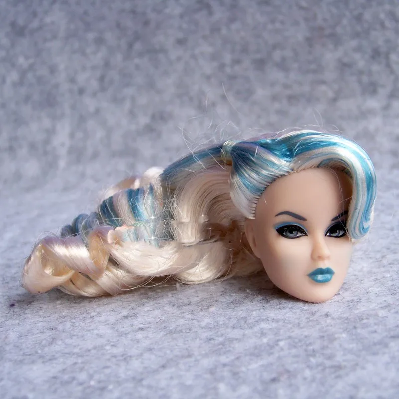 Редкая коллекция FR кукольные головки Оригинальная кукла леди головы черные леди синие губы сексуальная кукла голова части коллекция подарки игрушки