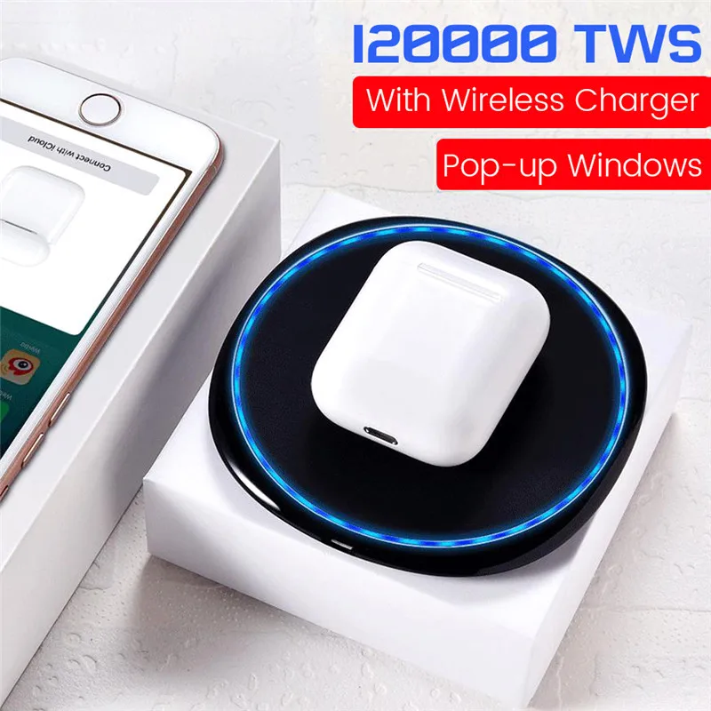 

i20000 Tws Bluetooth 5.0 Earphones Pop Up Touch Control Wireless Charging Earbud 6D Bass Headset PK H1 W1 Chip i30000 i9000 tws