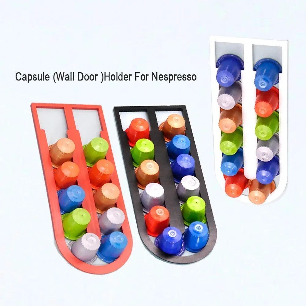 10PCS Coffee Pod Holder Dispenser Coffee Capsules Cap Dispensing Tower Stand Fit Nespresso Capsule Storage Coffee Filter Holder