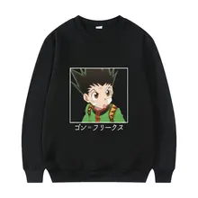 Anime hunter x hunter masculino feminino engraçado pulôver hisoka moletom kurapika gon freecss camisolas outono inverno solto agasalho