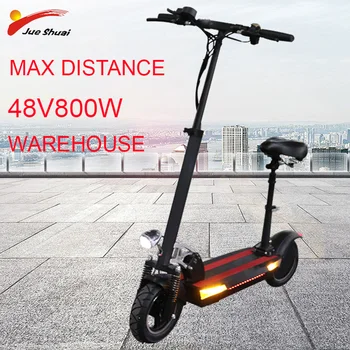 شراءE سكوتر 10 بوصة الإطارات قوية Patinete Eléctrico الكبار مع مقعد 48 فولت 26AH ماكس المسافة ركلة E سكوتر بطارية ليثيوم قابلة للطي