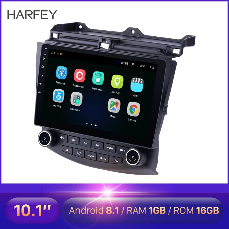 Harfey HD 1024*600 сенсорный экран 10 1 дюймов Android 8 автомобильное радио для Honda Accord 7 2003 2007