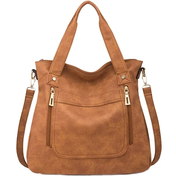 

Retro European And American Fashion Women'S Bag Shoulder Diagonal Bag Casual Large Capacity Handbag Brown