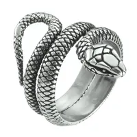 Serpent Snake Ring 316L Stainless Steel Mamba Spirit Fashion Unisex Jewellery Size 5-13 2