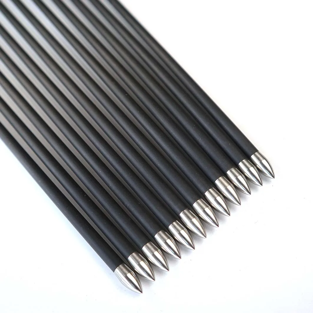 12pcs ID 4.2mm Pure Carbon Arrow 31in Spine 300 350 400 500 600 700 800 900 1000 1100 1300 1500 1800 Shaft Archery Accessories
