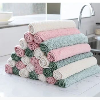 

Kitchen Towel Super Absorbent Microfiber Kitchen Dish Cloth High-efficiency Tableware Household Cleaning Towel Kitchen Tools