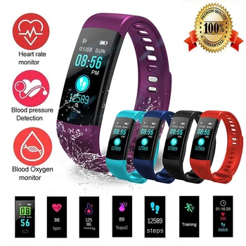 

Waterproof Smart Watch For iOS Android Sports Fitness Activity Heart Rate Tracker Blood Pressure Wristband IP67 Band Pedometer