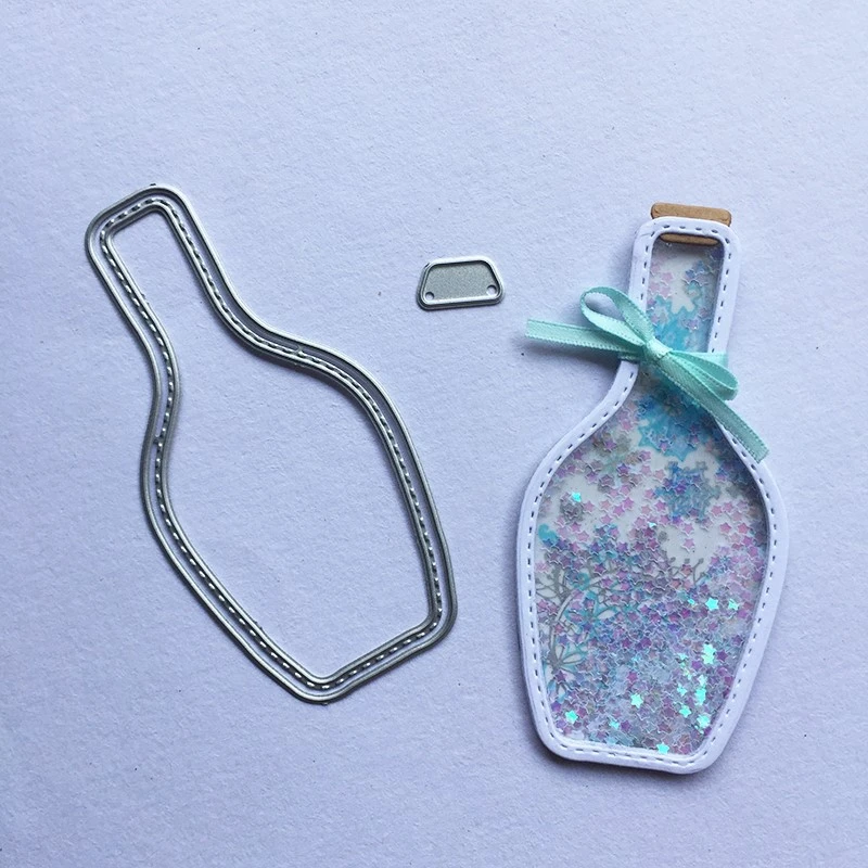Новинка плавучая бутылочка желаний резки металла штампы DIY Kscraft высечки для изготовления карт Скрапбукинг бумаги Ремесло Рождественские заготовки - Цвет: Vase