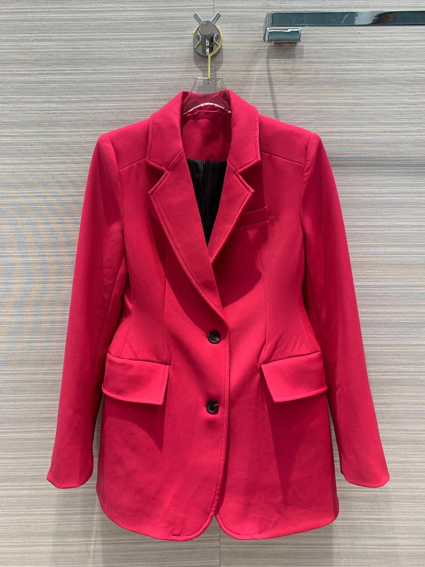 

2019 new ladies high quality fashion long-sleeved lapel solid color waist suit 0824