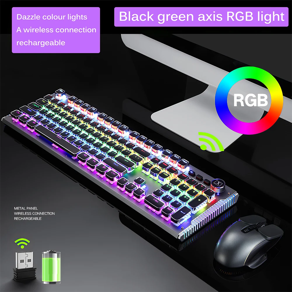 Permalink to LED Luminous Gamer Gaming Keyboard Mouse Suit USB Wired RGB Rainbow Backlit Punk Magic Keyboard And Mouse Combo For PC Laptop
