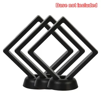 

3 Pcs Storage Box Coins Holder Gift Stamp 3D Floating Transparent Jewelry Display Frame Tabletop Show Case Multifunction Square