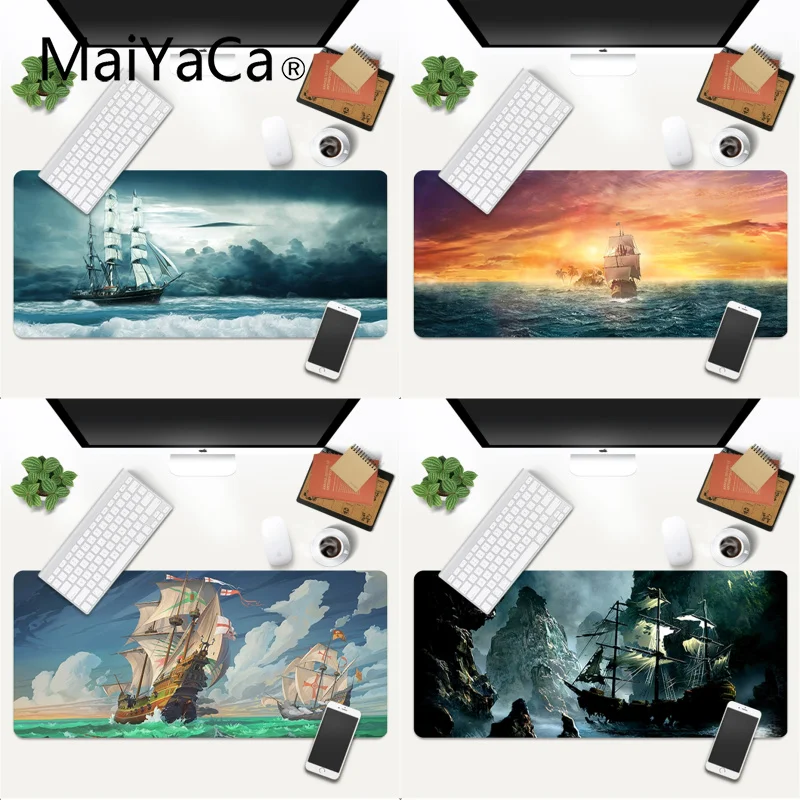 

New Arrivals Ship On The Sea Anti-Slip Durable Rubber Computermats Gaming Mouse Mat xl xxl 800x300mm for world of warcraft
