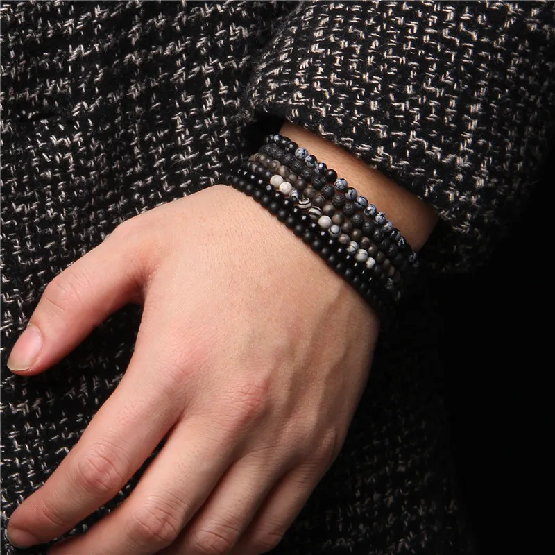 Mini braccialetto di perline da 4 mm Braccialetti di dimensioni regolabili in pietra naturale dell'imperatore per donna Uomo Braccialetti di yoga con gioielli a catena da polso bohémien  36