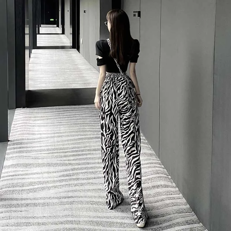 One-Piece For Female Trousers 2020 New Summer Fashion Plus Size Casual Leopard Print Pants Vintage Women Loose High Waist Pants