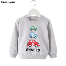 Новые свитшоты для маленьких девочек; свитер на зиму, весну и осень; футболка с длинными рукавами; детская одежда с героями мультфильмов; серый свитер для мальчиков; 12M3T6T