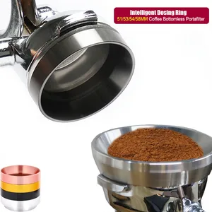 Anillo dosificador de café Espresso de 51/53/54/58mm, filtro de café portátil, anillo de repuesto para Espresso con 2 tazas, 1 taza, cesta de aguja