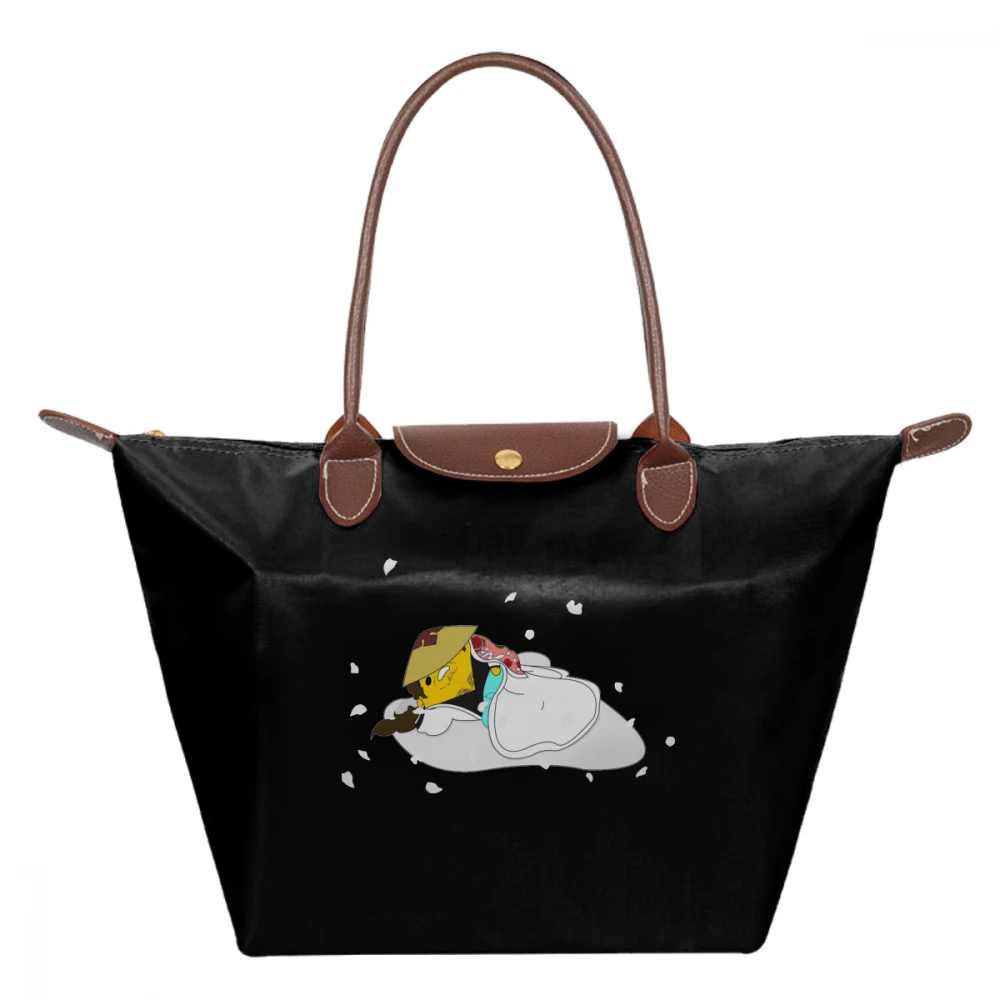 

Gudetama Handbag Captain Shunsui Kyouraku Tama Top-handle Bags Travel High quality Women Tote Bag Oversized Nylon hobo Handbags