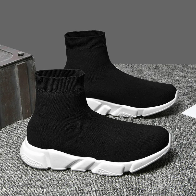 7008white Мужские кроссовки; Мягкая Повседневная обувь; мужские носки; модная обувь размера плюс 45, 46, 47, 48; Tenis Masculino Adulto; высокие мужские ботинки на плоской подошве; сезон весна - Цвет: 7008white