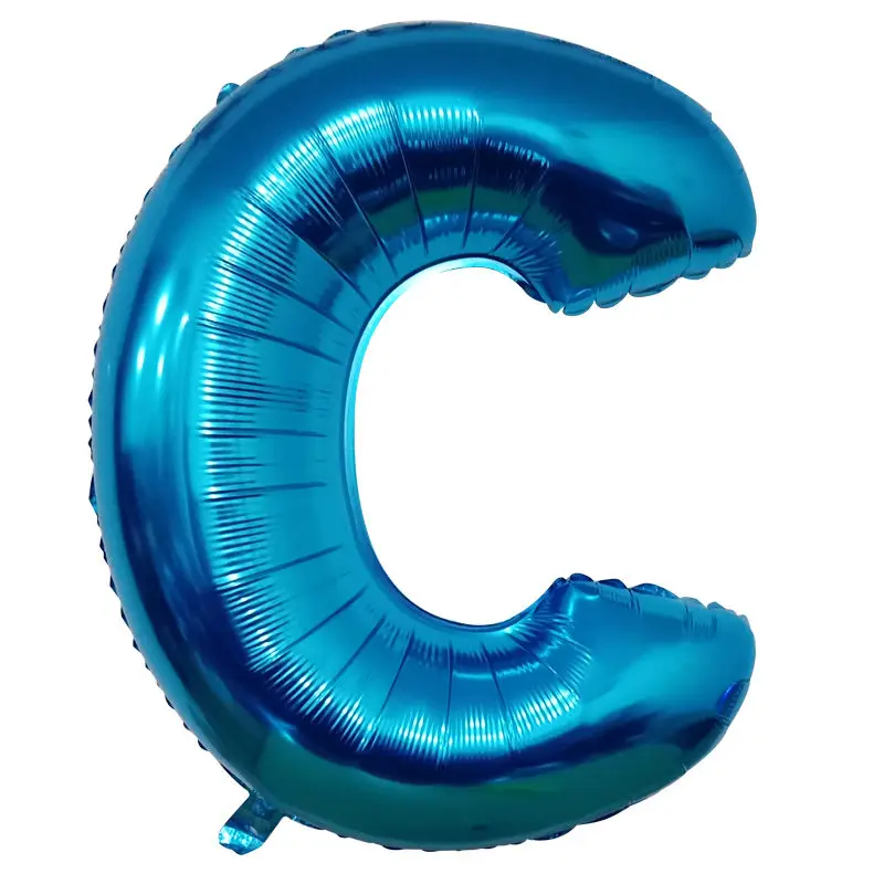 40 дюймов синие воздушные шары с буквой большой гелий День рождения Свадебные декоративные принадлежности для вечеринок Алфавит Воздушные шары праздничные принадлежности - Цвет: C