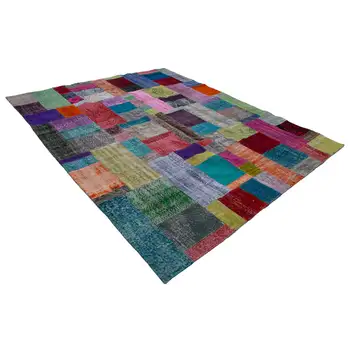 

250x300 Cm Multicolor Handmade Patchwork Rug-8x10 Ft