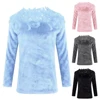 sweater Autumn and winter ladies lace stitching solid color long-sleeved sweater pullover top ► Photo 2/6