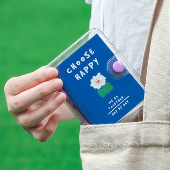 

Mini loose-leaf magnetic buckle book student stationery cute notepad hand account sticker set book