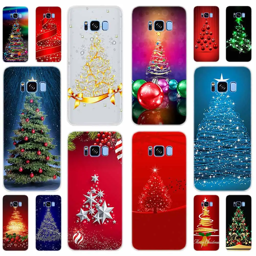 Чехол для телефона Samsung Galaxy S7 Edge S8 S9 S10 S11 S20 S21 Plus Ultra Lite E с рисунком рождественской