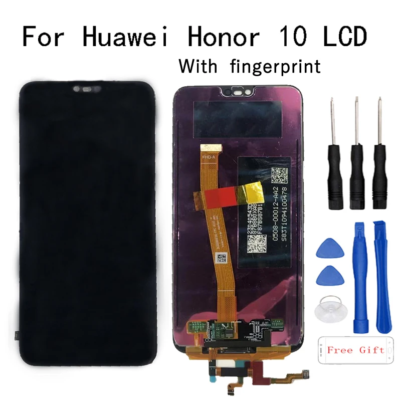 

5.84 inch Original For Huawei Honor 10 LCD Display Touch Screen Digitizer Assembly for honor 10 LCD with fingerprint Repair kit