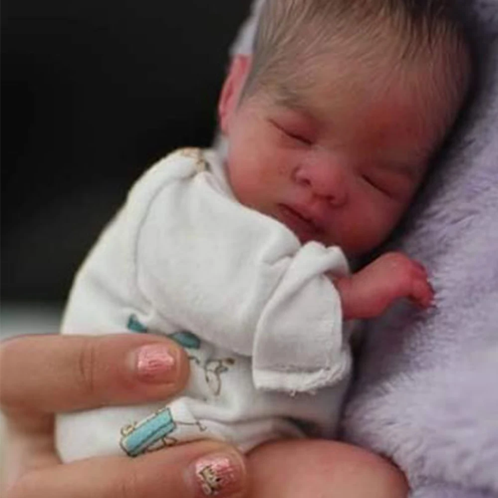 

8 Inch Reborn Doll Parts MINI Premie Baby Mia Sleeping Lifelike Real Soft Touch Unfinished DIY Blank Doll Kit