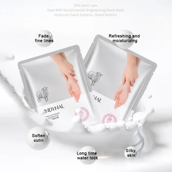 

Goat Milk Hand Mask Exfoliating Renewal Pedicure Remove Dead Skin Peeling Moisture Hand Care Whitening Mask Cream