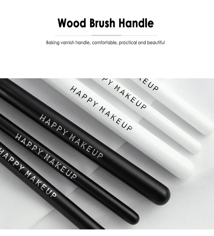 HappyMakeup 3 шт. кисточка для бровей Набор кистей подводка глаз с ресницами губами