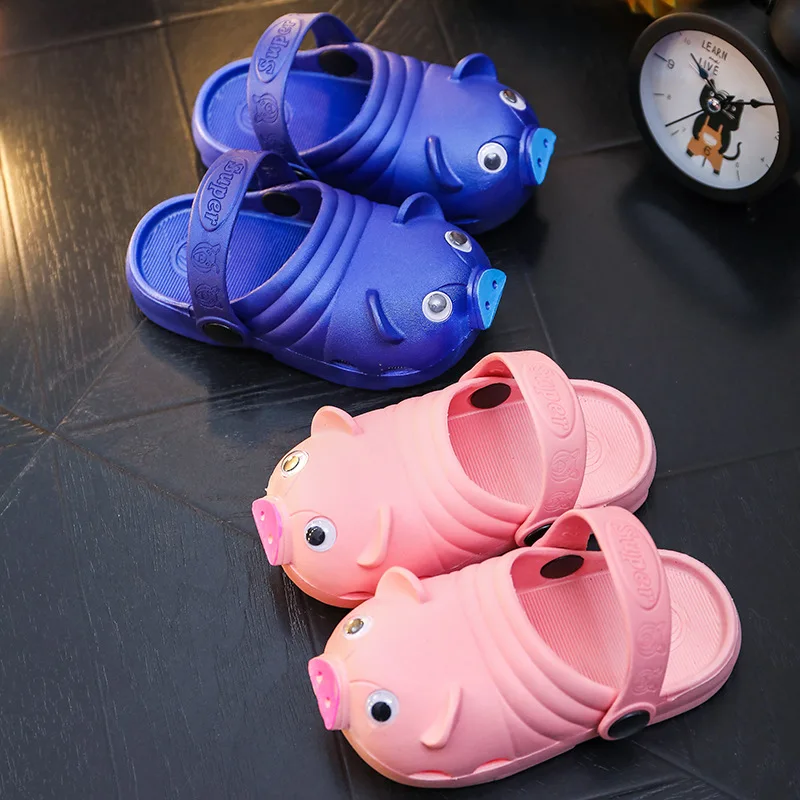 

Summer Piggy CHILDREN'S Slippers Girls Closed-toe Indoor Household Cute Anti-slip CHILDREN'S Slippers BOY'S Sandals