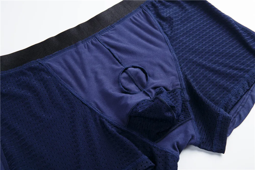 JOCKMAIL, сексуальное мужское нижнее белье, боксершорное Сетчатое средство для ухода за мошонкой, Капсульная функция, молодежное здоровье, трусы с u-образным швом по центру, нижнее белье для геев