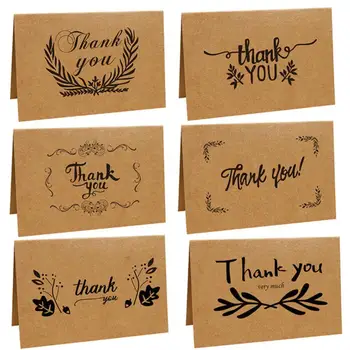 

2020 Kraft paper thank you card new design greeting card