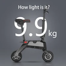 Мощный умный электрический самокат, перезаряжаемый, мини, портативный, электрический самокат, 8 дюймов, колесный, портативный, электрический, 350 Вт, мотор, мопед, скутер