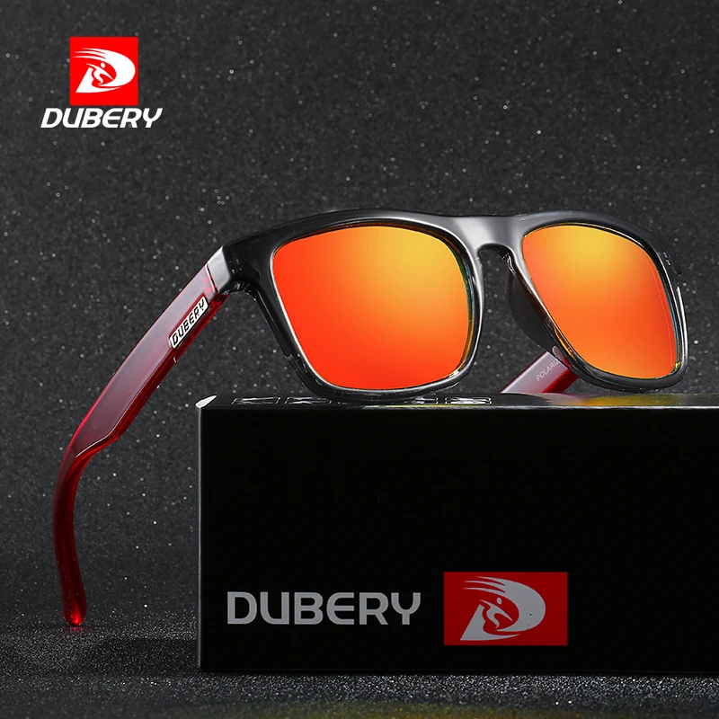 

DUBERY Polarized Sunglasses for Men Women New Fashion Square Vintage UV Protection Sun Glasses Sport Mirror Classic Luxury Brand