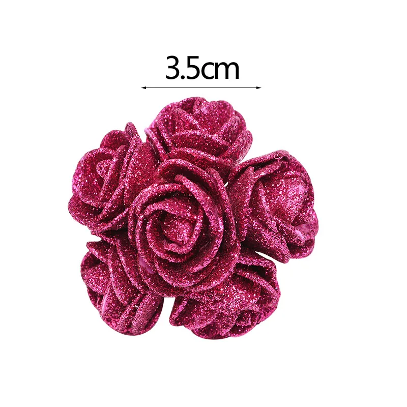 30 Pcs Glitter Roses Artificial Foam Rose Artificial Glitter