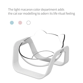 

2 In 1 Pet Feeder Bowl Dog Feeding Food Pet Dogs Dish Feeders Tableware Dog Bowl Cat Food Water Bowl Adjustable 15 Degree