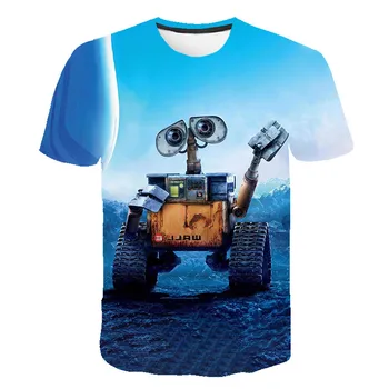 

Wall-E eve Robot Couple Cartoon Funny 3D T Shirt Men Women Children WALLE tshirt kids Short Sleeve Tees Boy Girl Cool T-shirt
